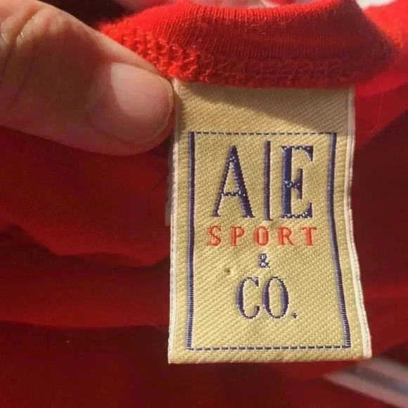 AE Sport & CO deep red, 100%  medium weight cotton tunic - Picture 3 of 5